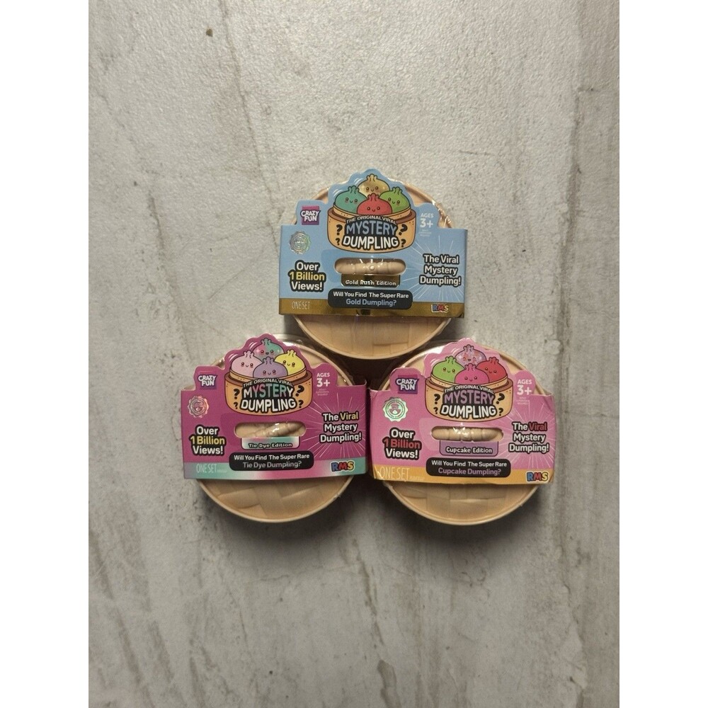 NEW Viral RMS Mystery Mini Dumpling Tie-Dye - Gold - Cupcake Edition Lot Of 3